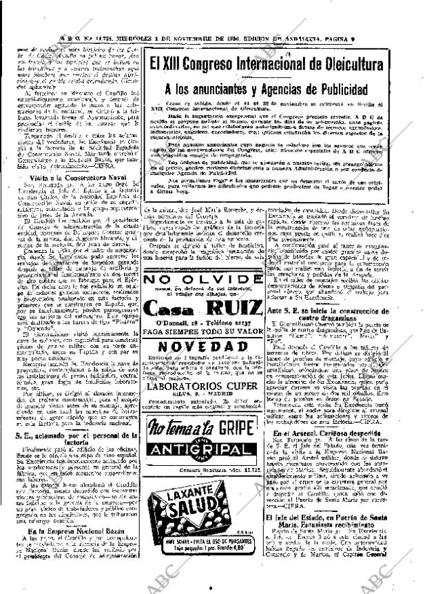 ABC SEVILLA 01-11-1950 página 9