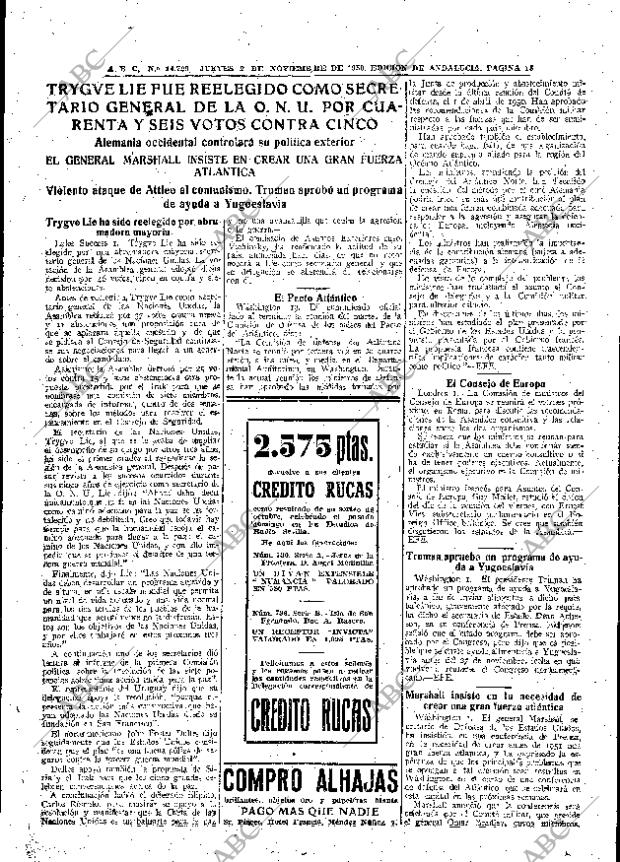 ABC SEVILLA 02-11-1950 página 13