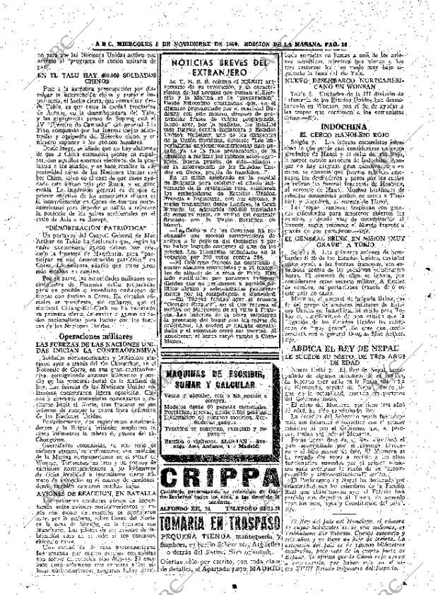 ABC MADRID 08-11-1950 página 18