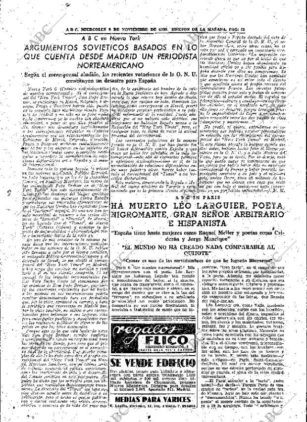 ABC MADRID 08-11-1950 página 21