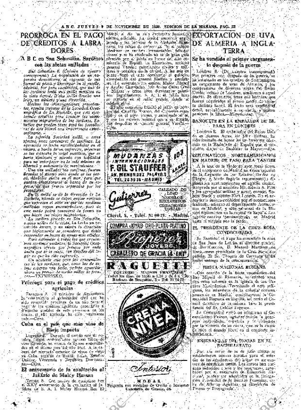 ABC MADRID 09-11-1950 página 22