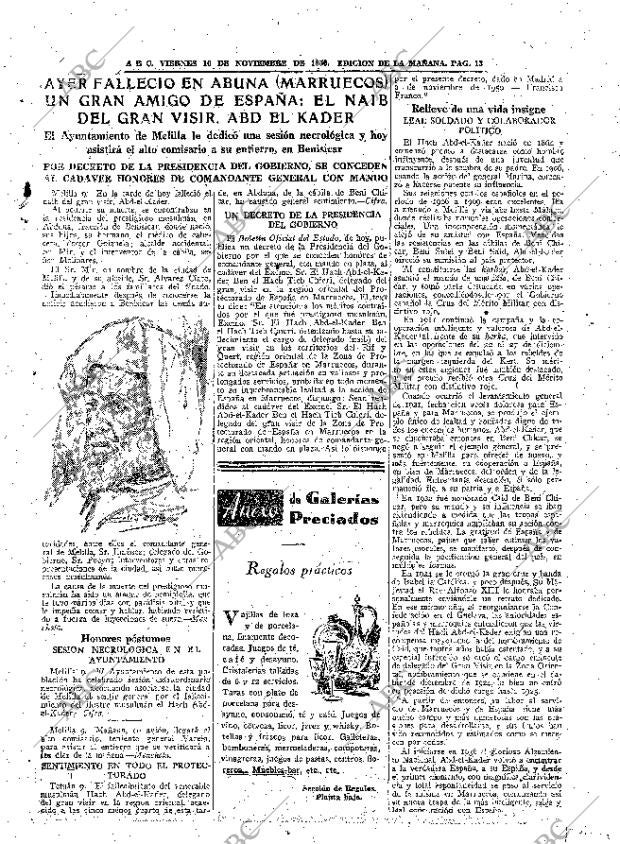ABC MADRID 10-11-1950 página 13