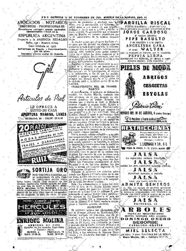 ABC MADRID 12-11-1950 página 18