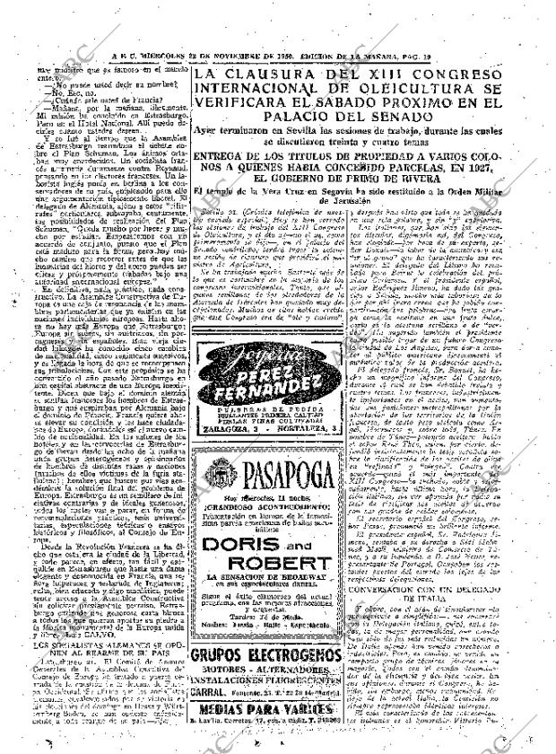 ABC MADRID 22-11-1950 página 19