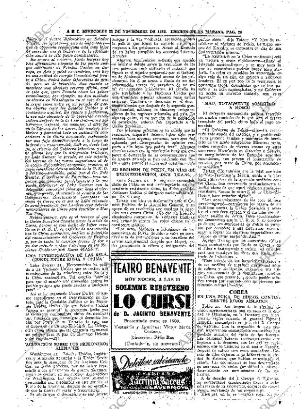 ABC MADRID 22-11-1950 página 26