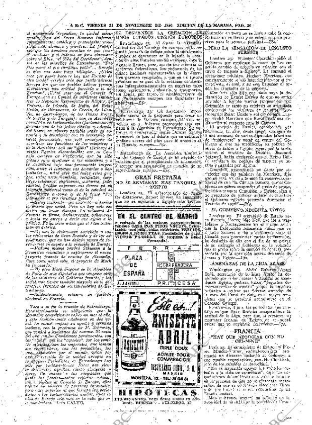 ABC MADRID 24-11-1950 página 20
