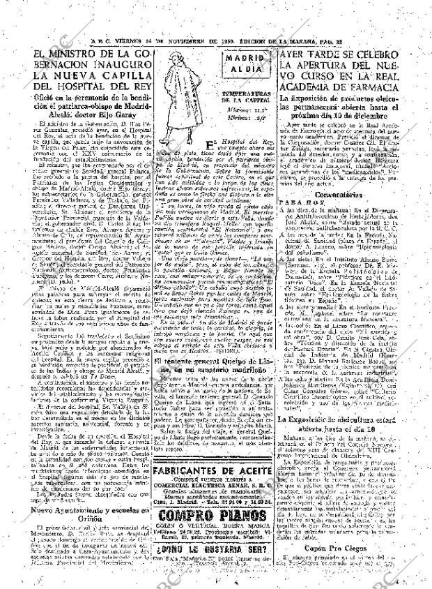 ABC MADRID 24-11-1950 página 22