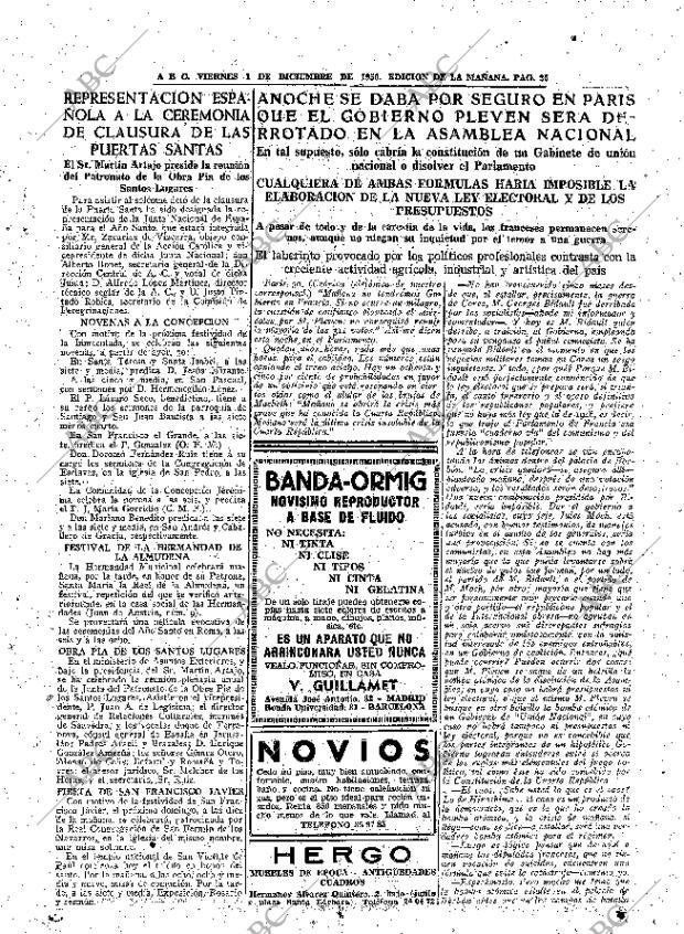 ABC MADRID 01-12-1950 página 25