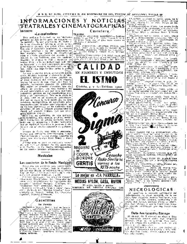 ABC SEVILLA 21-12-1950 página 22