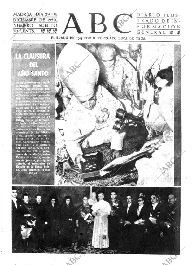 ABC MADRID 29-12-1950 página 1