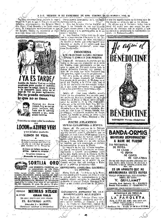 ABC MADRID 29-12-1950 página 22