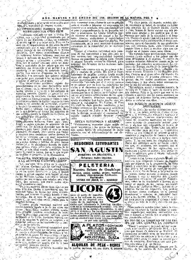 ABC MADRID 09-01-1951 página 9