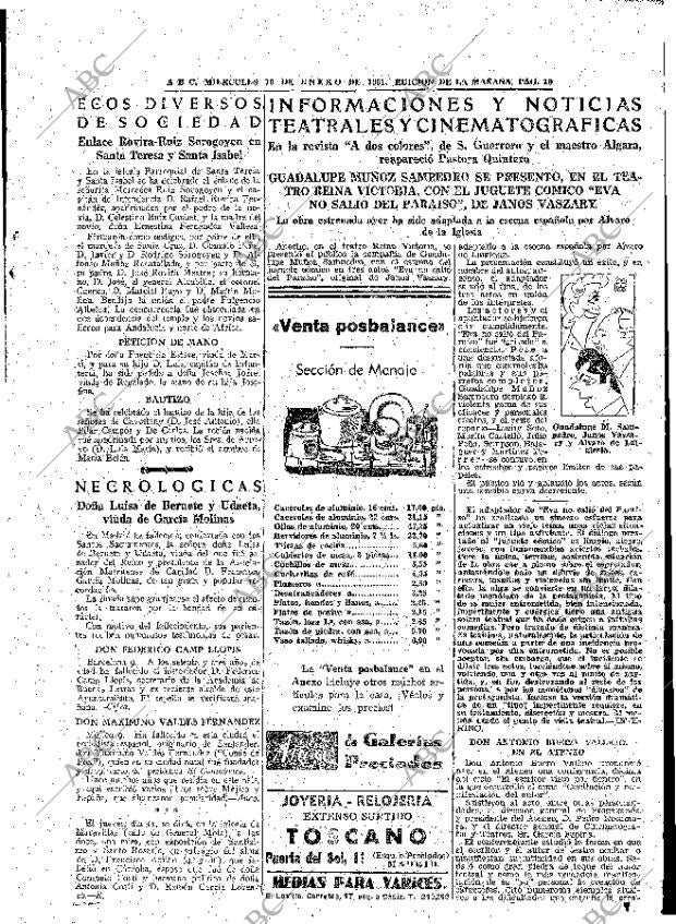 ABC MADRID 10-01-1951 página 19