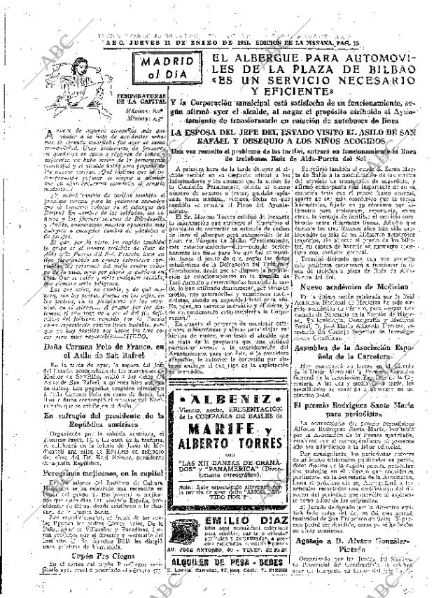 ABC MADRID 11-01-1951 página 15