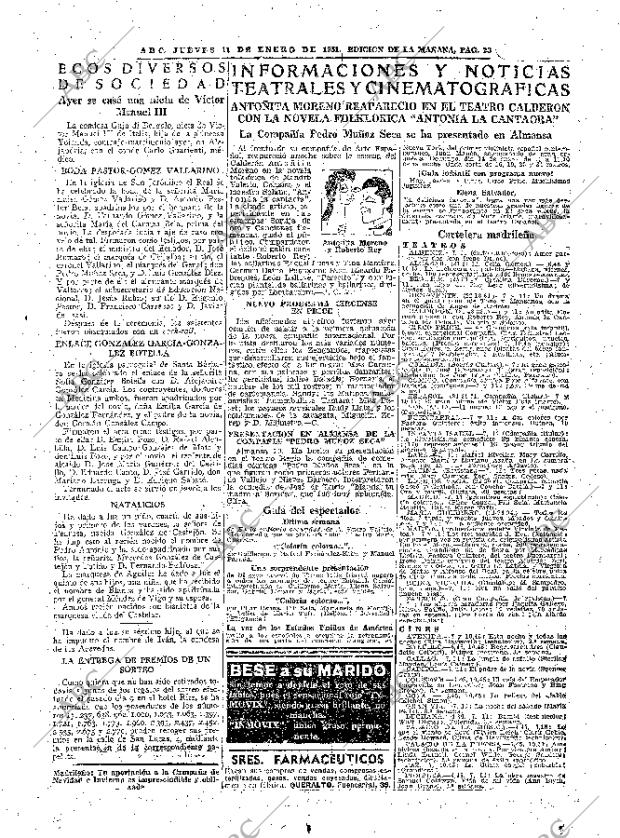 ABC MADRID 11-01-1951 página 23
