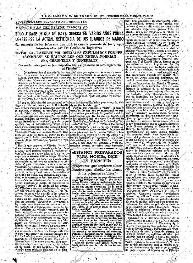 ABC MADRID 13-01-1951 página 13