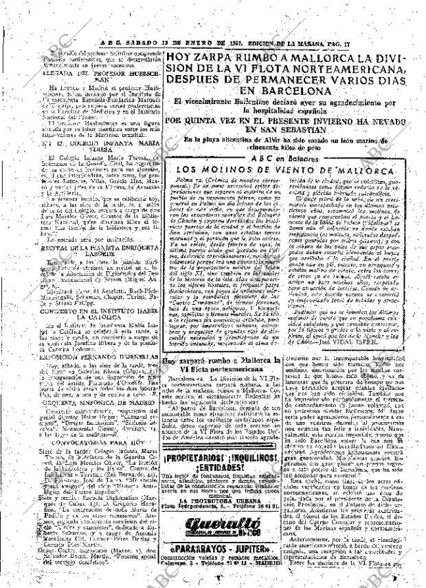 ABC MADRID 13-01-1951 página 17