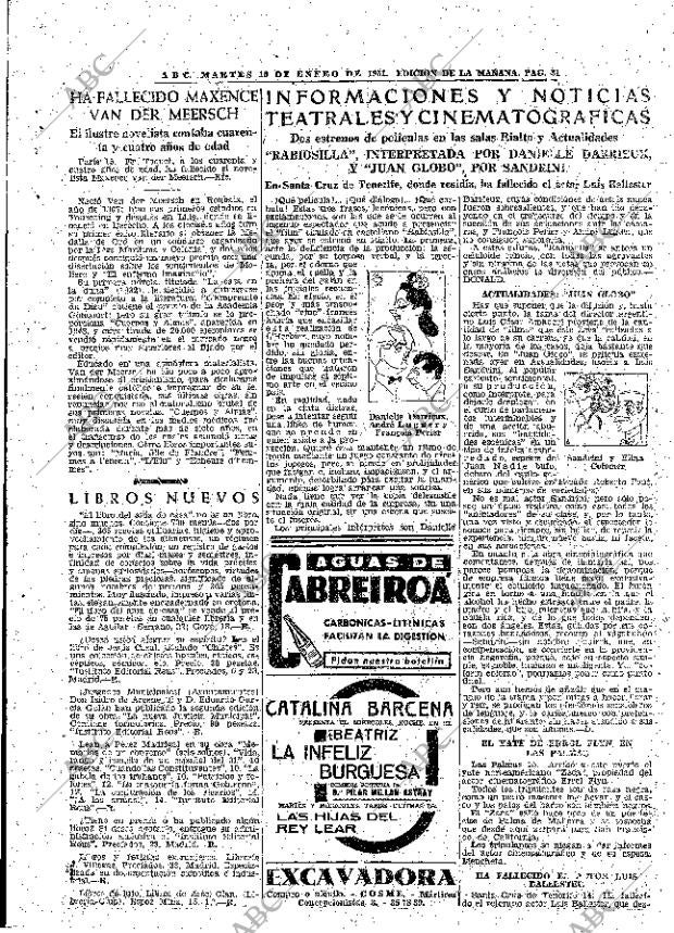 ABC MADRID 16-01-1951 página 31