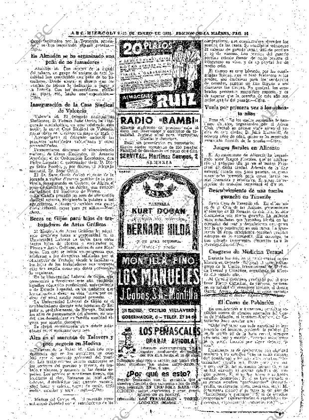 ABC MADRID 17-01-1951 página 14
