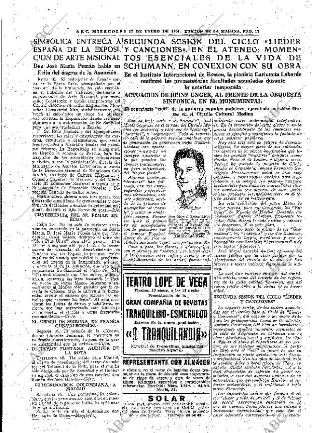 ABC MADRID 17-01-1951 página 17