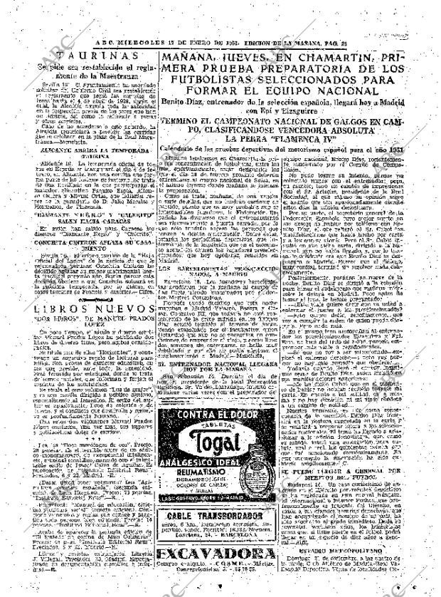 ABC MADRID 17-01-1951 página 25