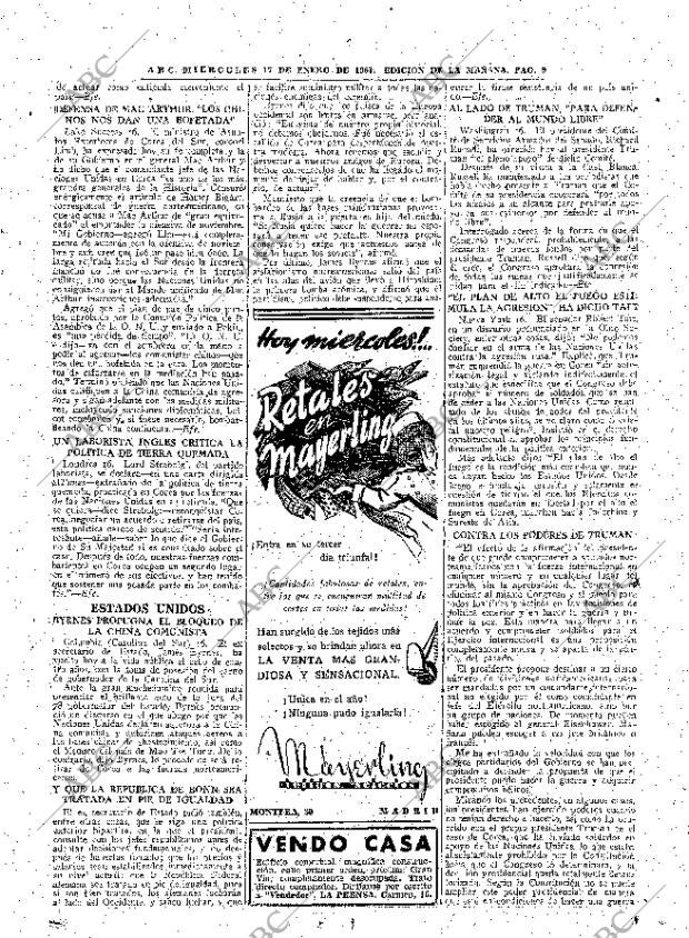 ABC MADRID 17-01-1951 página 9