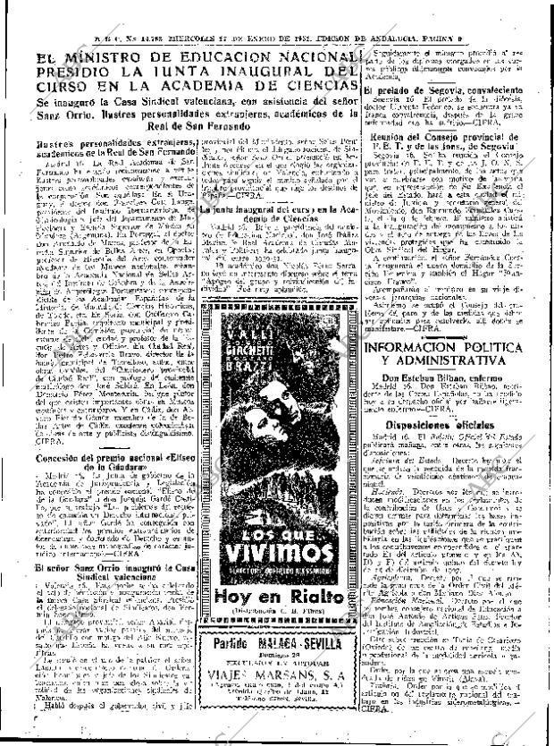 ABC SEVILLA 17-01-1951 página 9