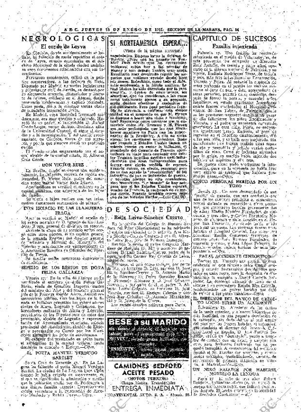 ABC MADRID 18-01-1951 página 14