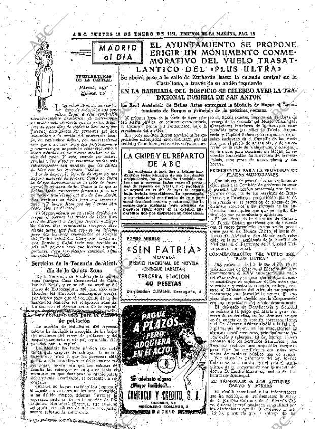 ABC MADRID 18-01-1951 página 15