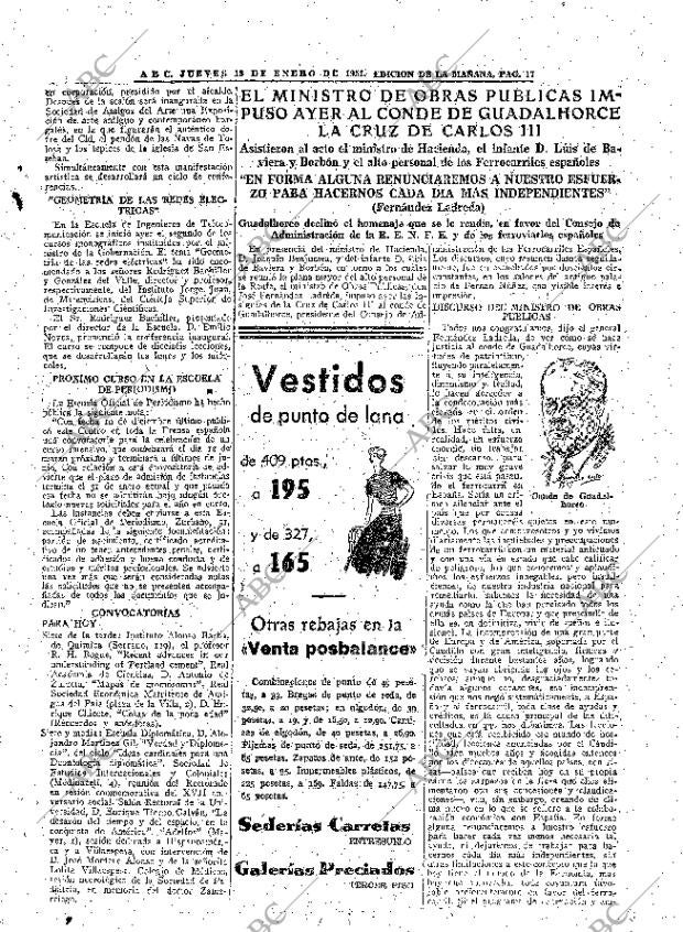ABC MADRID 18-01-1951 página 17