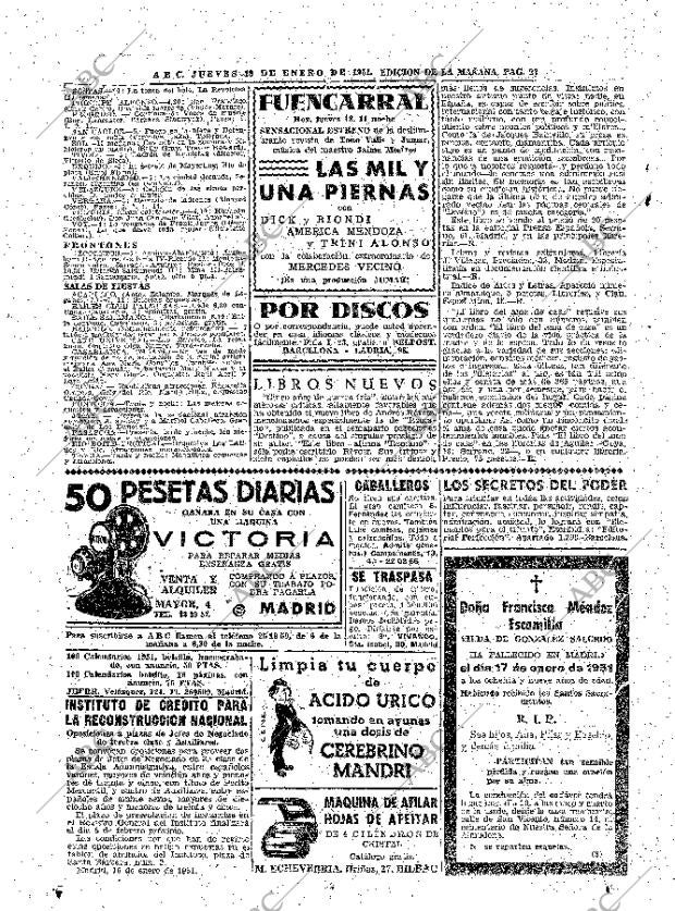 ABC MADRID 18-01-1951 página 22