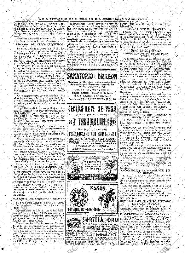 ABC MADRID 18-01-1951 página 8