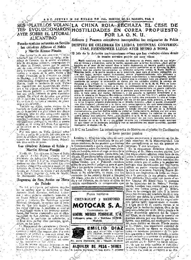 ABC MADRID 18-01-1951 página 9