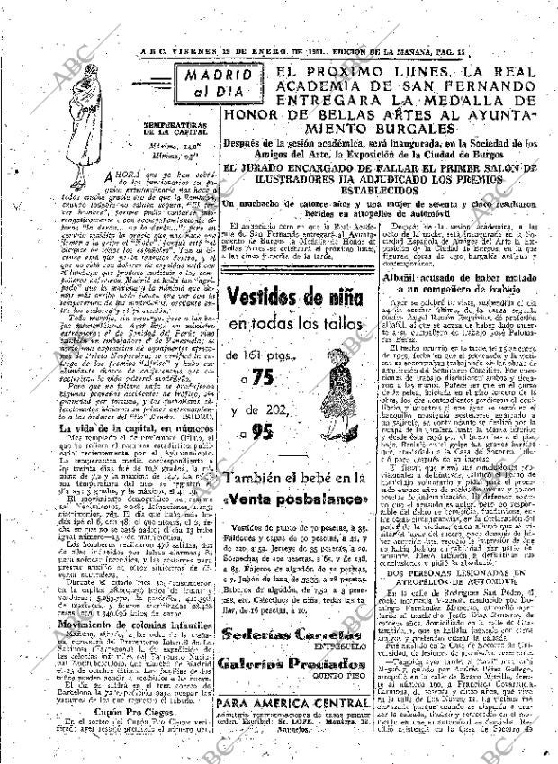 ABC MADRID 19-01-1951 página 15