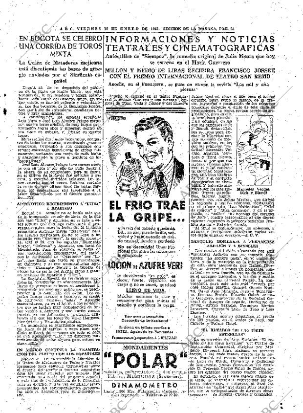 ABC MADRID 19-01-1951 página 21