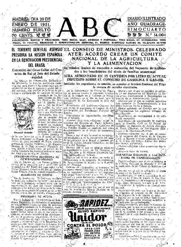 ABC MADRID 20-01-1951 página 15