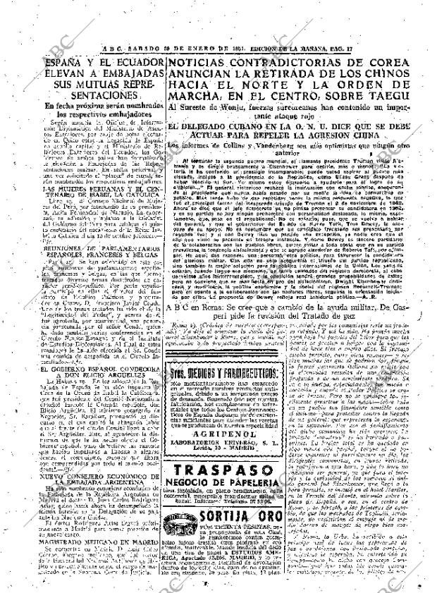 ABC MADRID 20-01-1951 página 17