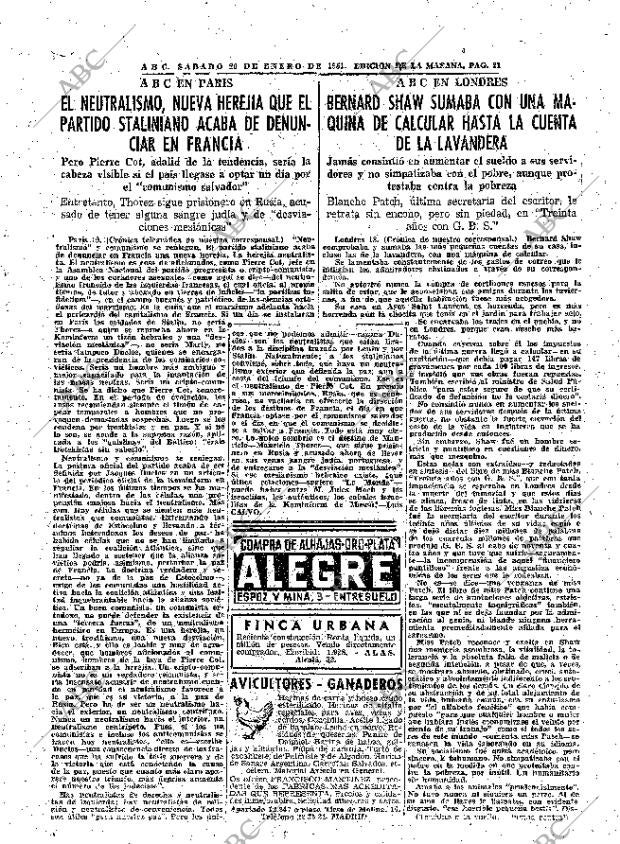 ABC MADRID 20-01-1951 página 21