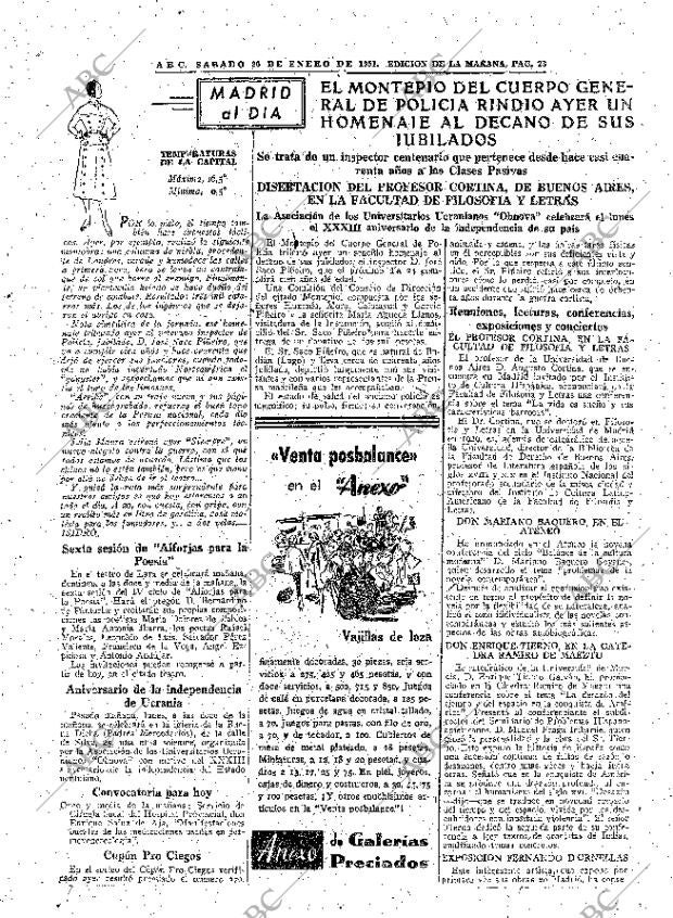 ABC MADRID 20-01-1951 página 23