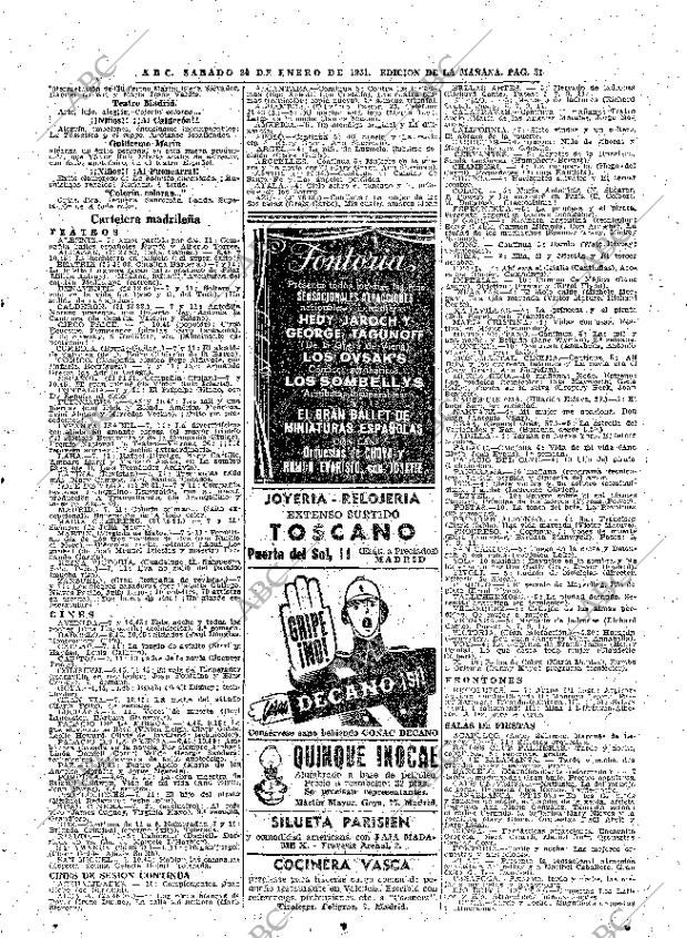 ABC MADRID 20-01-1951 página 31