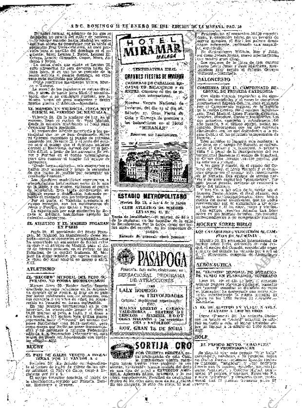 ABC MADRID 21-01-1951 página 30
