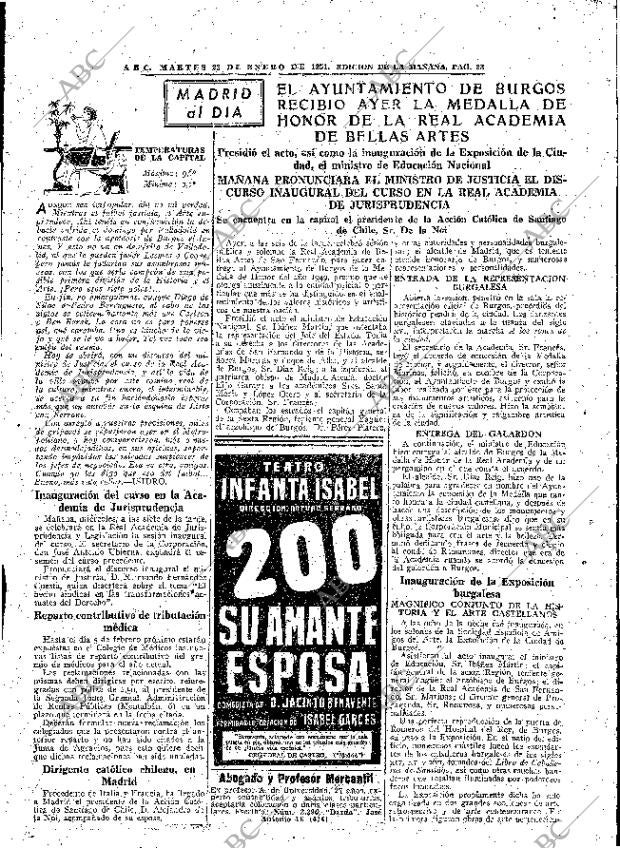 ABC MADRID 23-01-1951 página 23