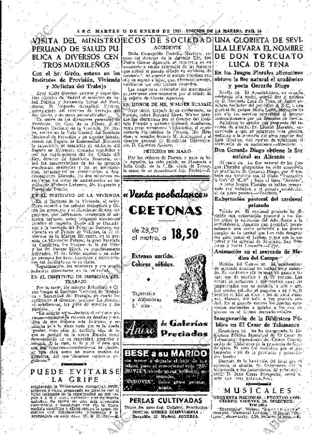 ABC MADRID 23-01-1951 página 25