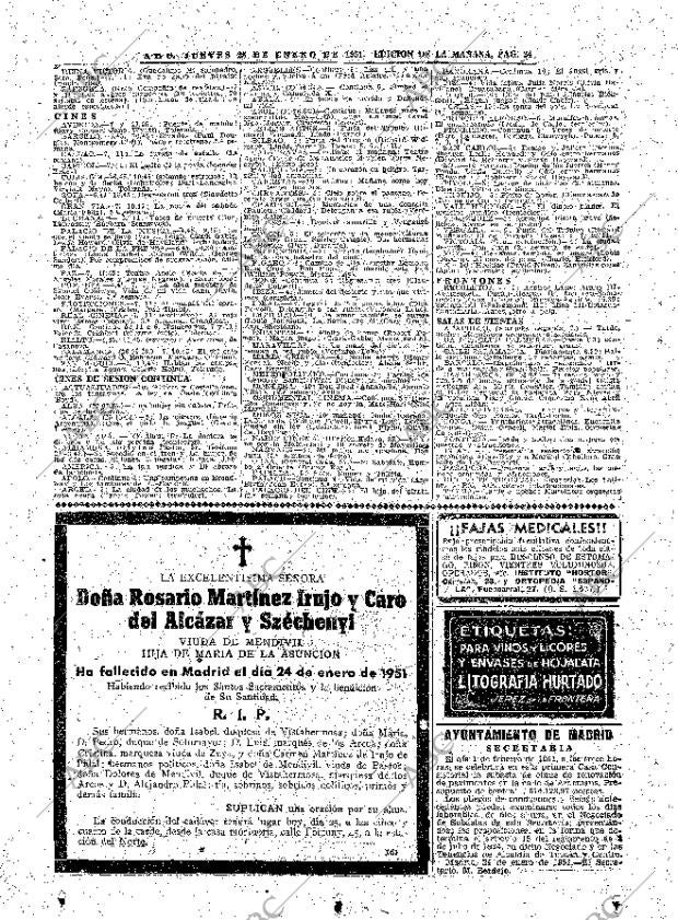 ABC MADRID 25-01-1951 página 24