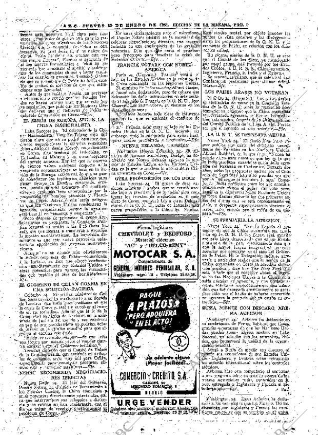 ABC MADRID 25-01-1951 página 9