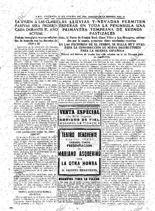 ABC MADRID 26-01-1951 página 21