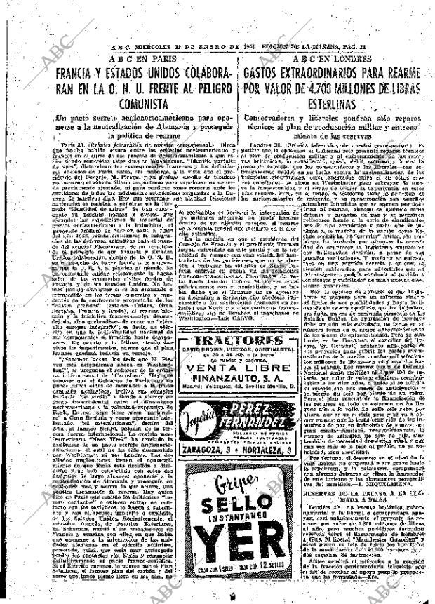 ABC MADRID 31-01-1951 página 11