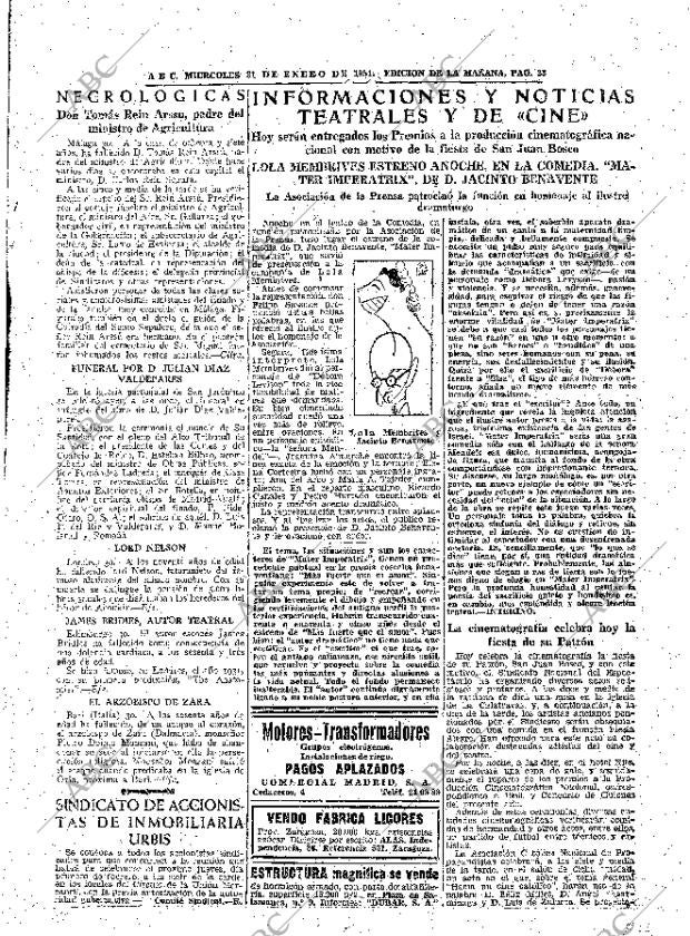 ABC MADRID 31-01-1951 página 23