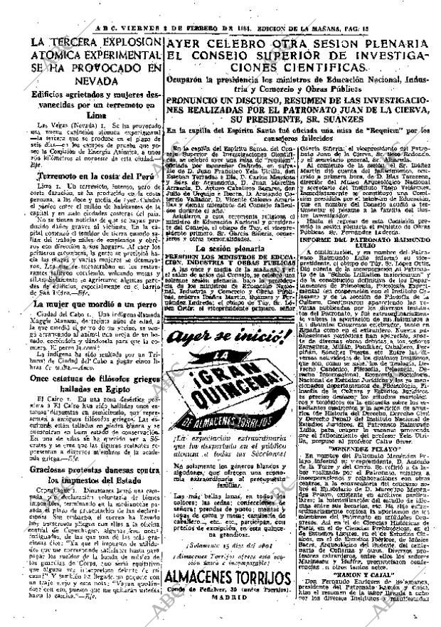ABC MADRID 02-02-1951 página 15