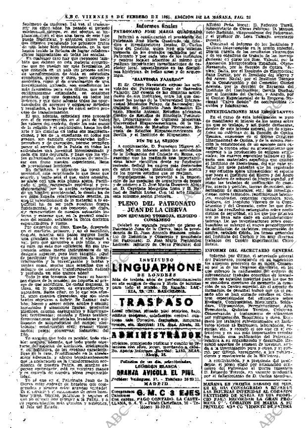 ABC MADRID 02-02-1951 página 20